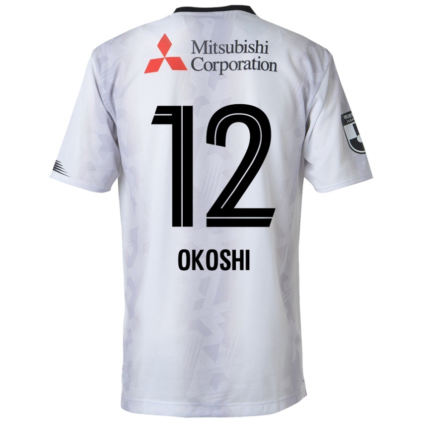 Heren Yutaha Okoshi #12 Wit Zwart Uitshirt Uittenue 2024/25 T-Shirt België