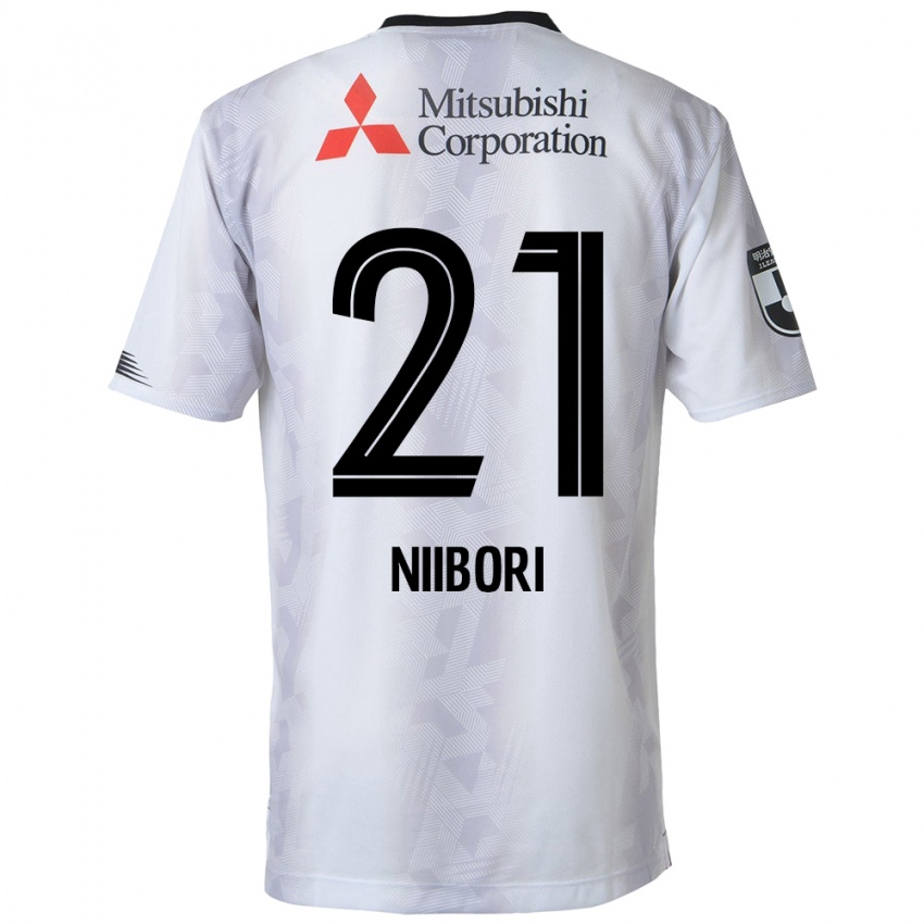 Heren Keita Niibori #21 Wit Zwart Uitshirt Uittenue 2024/25 T-Shirt België