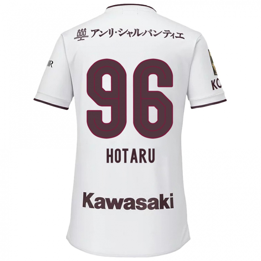 Homme Maillot Hotaru Yamaguchi #96 Blanc Rouge Tenues Extérieur 2024/25 T-Shirt Belgique