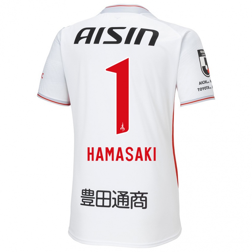 Herren Shiki Hamasaki #1 Weiß Gelb Rot Auswärtstrikot Trikot 2024/25 T-Shirt Belgien