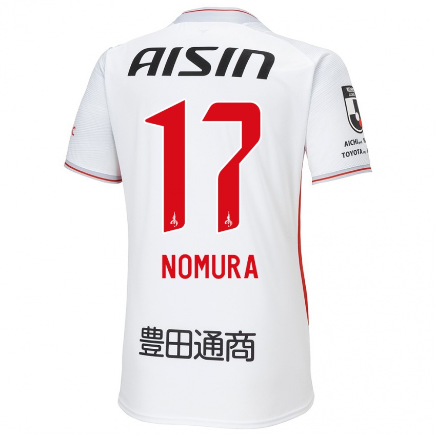 Herren Yuto Nomura #17 Weiß Gelb Rot Auswärtstrikot Trikot 2024/25 T-Shirt Belgien