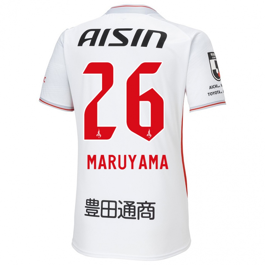 Herren Serato Maruyama #26 Weiß Gelb Rot Auswärtstrikot Trikot 2024/25 T-Shirt Belgien