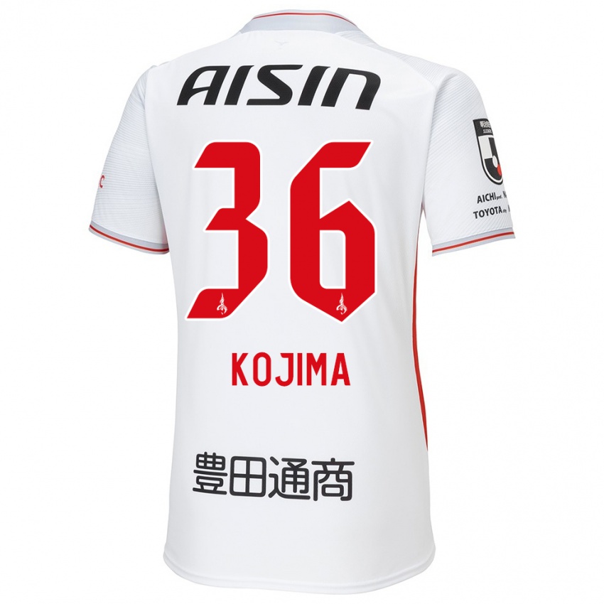 Herren Aoto Kojima #36 Weiß Gelb Rot Auswärtstrikot Trikot 2024/25 T-Shirt Belgien