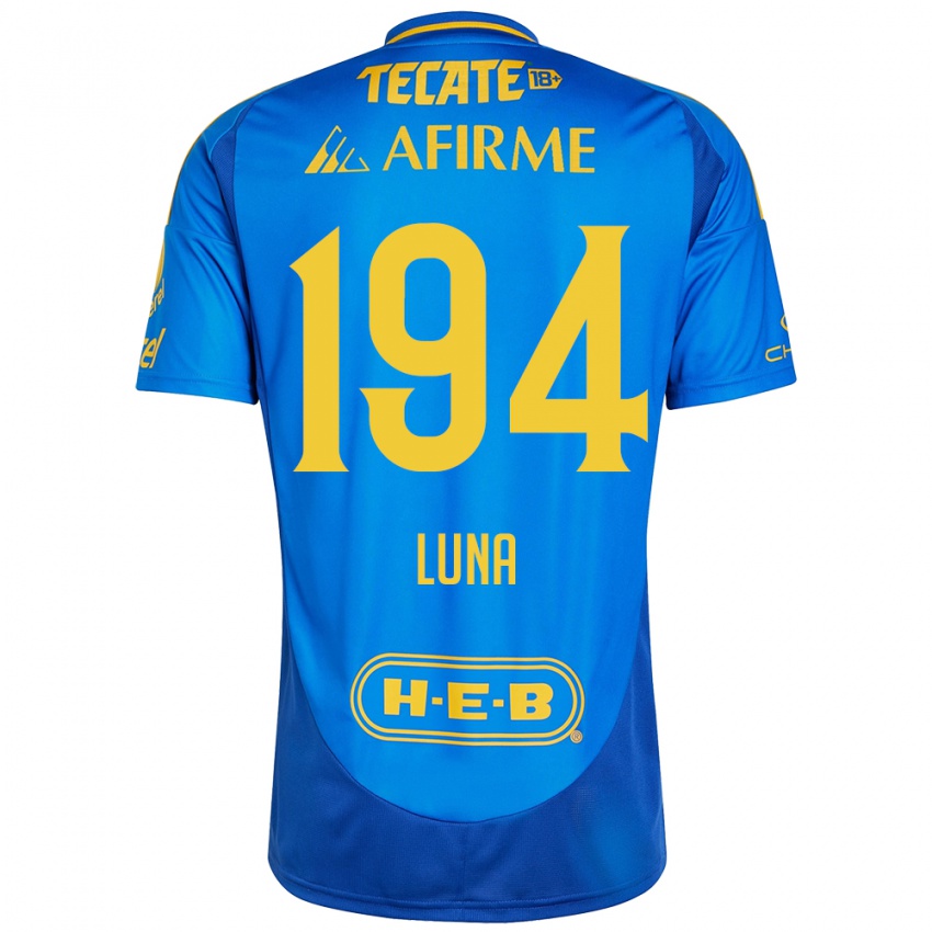 Herren Juan Luna #194 Blau Gelb Auswärtstrikot Trikot 2024/25 T-Shirt Belgien