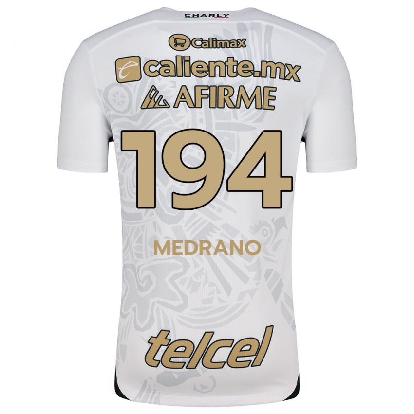 Homme Maillot Luis Medrano #194 Blanc Noir Tenues Extérieur 2024/25 T-Shirt Belgique