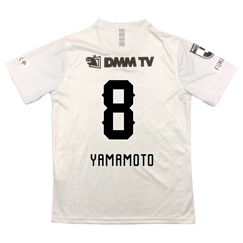 Herren Shunsuke Yamamoto #8 Grauschwarz Auswärtstrikot Trikot 2024/25 T-Shirt Belgien