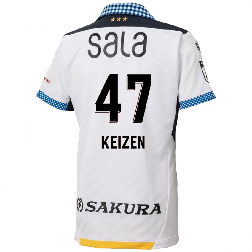 Heren Keizen Iida #47 Wit Zwart Uitshirt Uittenue 2024/25 T-Shirt België