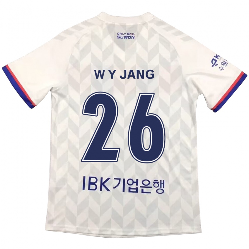 Herren Young-Woo Jang #26 Weiß Blau Auswärtstrikot Trikot 2024/25 T-Shirt Belgien