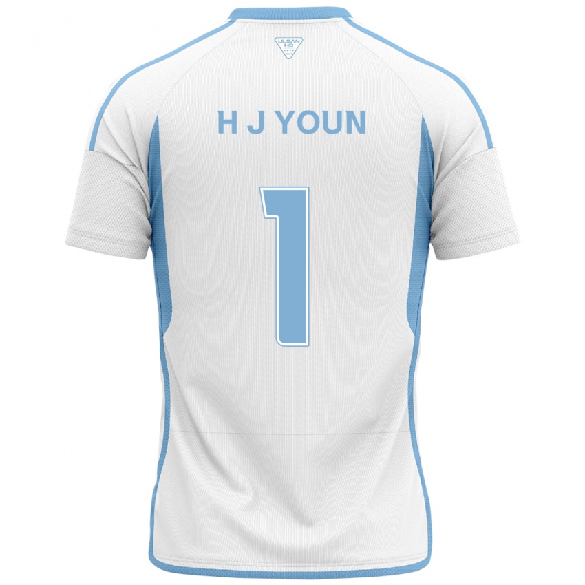 Herren Je-Hun Youn #1 Weiß Blau Auswärtstrikot Trikot 2024/25 T-Shirt Belgien