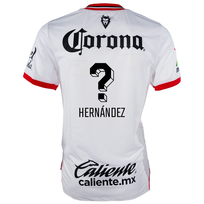 Homme Maillot Francisco Hernández #0 Blanc Rouge Tenues Extérieur 2024/25 T-Shirt Belgique