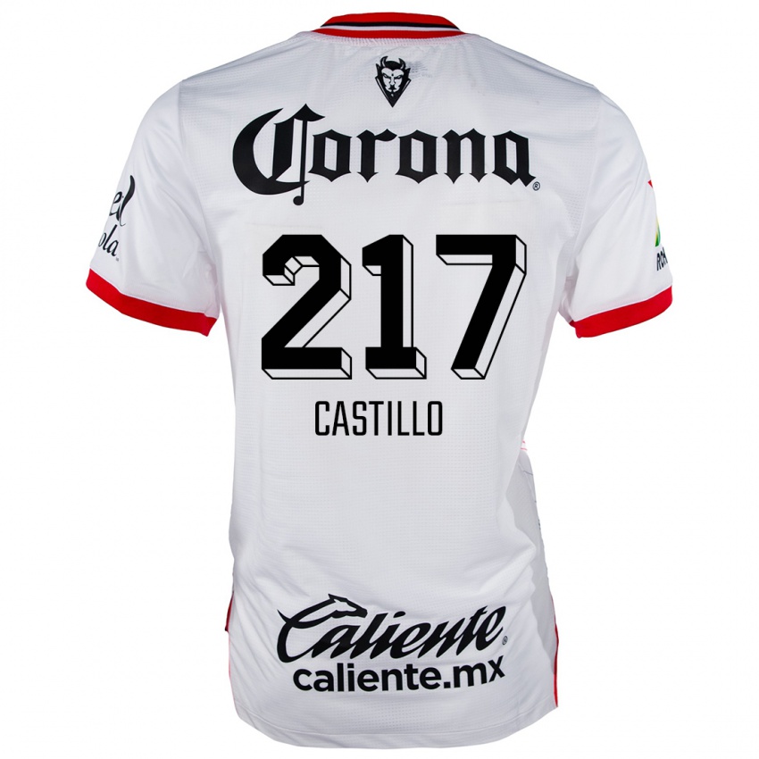 Heren Klever Castillo #217 Wit Rood Uitshirt Uittenue 2024/25 T-Shirt België