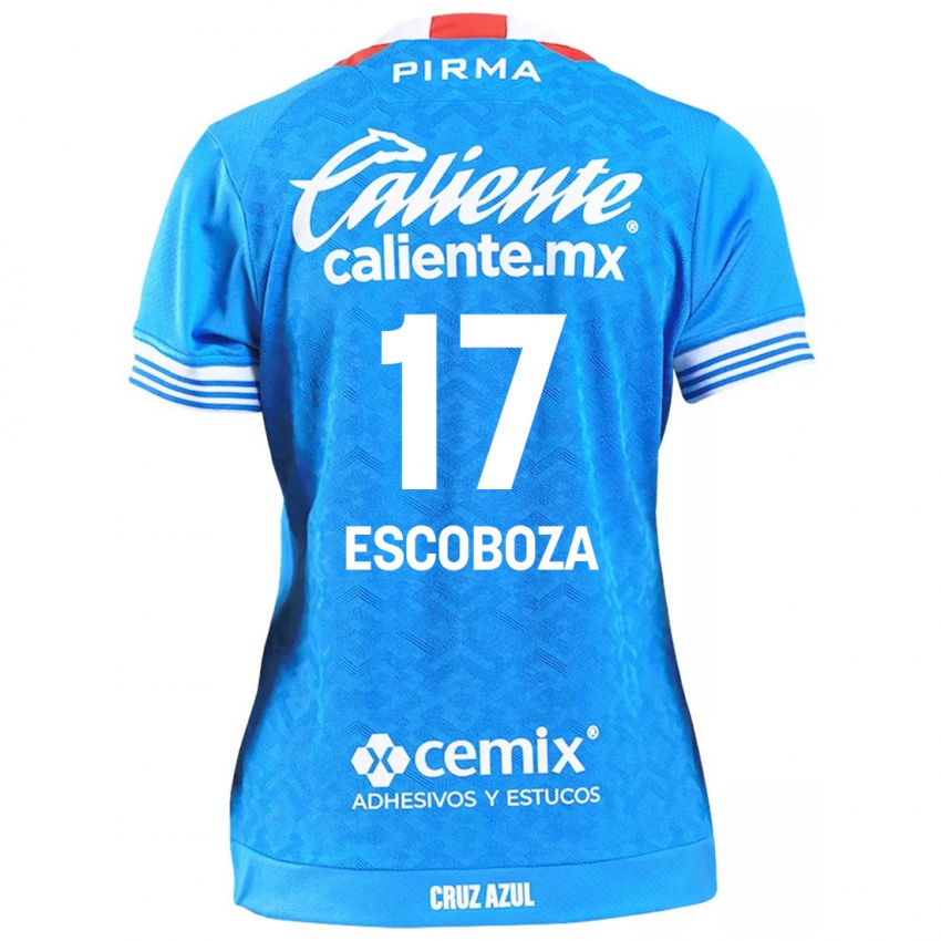 Femme Maillot Alonso Escoboza #17 Bleu Ciel Tenues Domicile 2024/25 T-Shirt Belgique