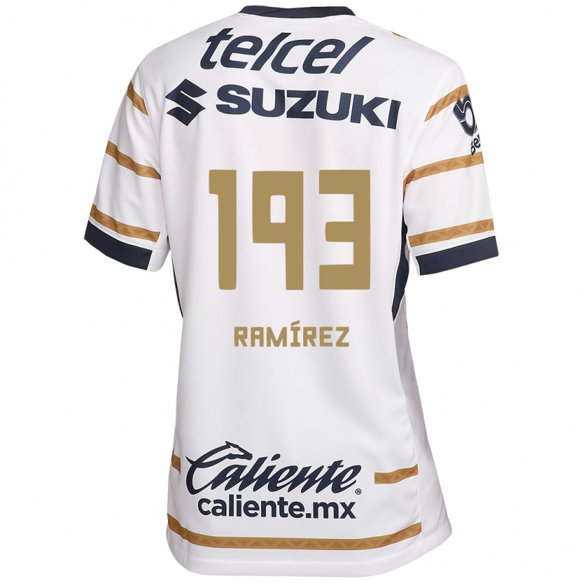 Femme Maillot Héctor Ramírez #193 Obsidienne Blanche Tenues Domicile 2024/25 T-Shirt Belgique