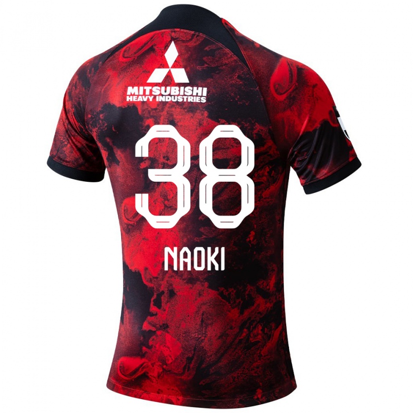 Femme Maillot Naoki Maeda #38 Rouge Noir Tenues Domicile 2024/25 T-Shirt Belgique