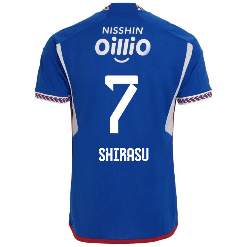 Damen Kento Shirasu #7 Blau Weiß Rot Heimtrikot Trikot 2024/25 T-Shirt Belgien