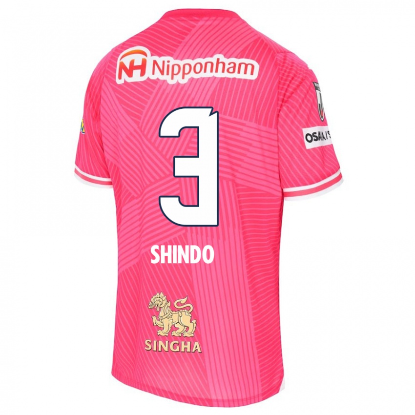 Dames Ryosuke Shindo #3 Roze Wit Thuisshirt Thuistenue 2024/25 T-Shirt België