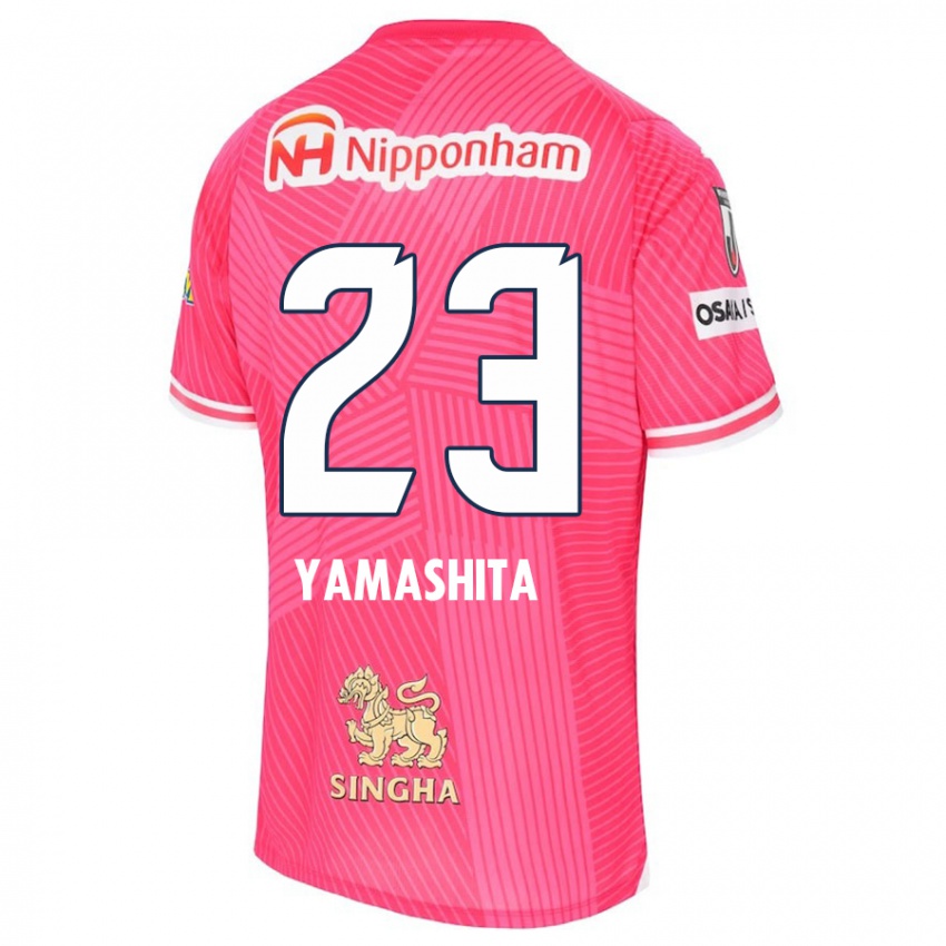 Dames Tatsuya Yamashita #23 Roze Wit Thuisshirt Thuistenue 2024/25 T-Shirt België