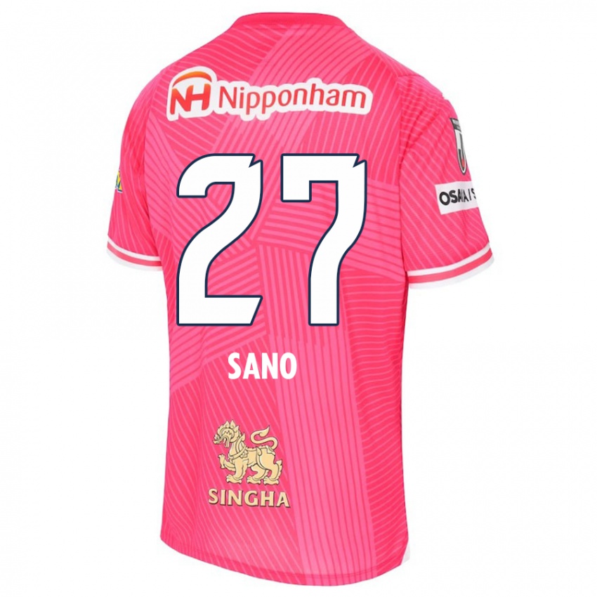 Dames Taiki Sano #27 Roze Wit Thuisshirt Thuistenue 2024/25 T-Shirt België