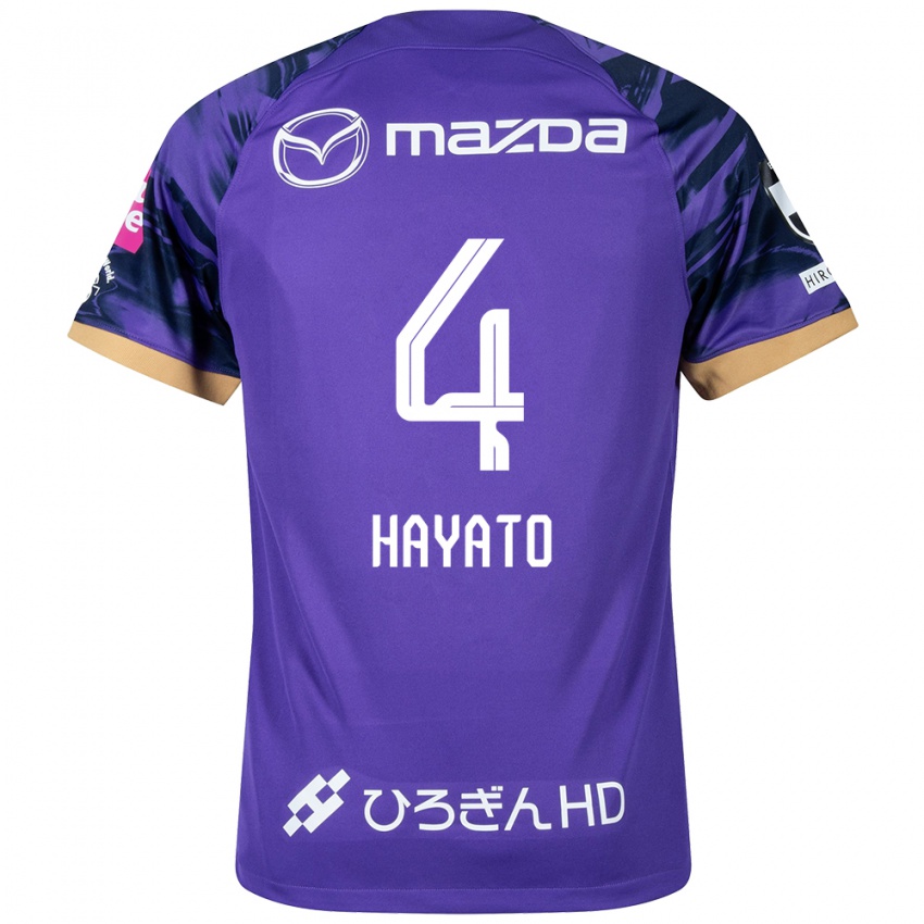 Dames Hayato Araki #4 Paars Wit Thuisshirt Thuistenue 2024/25 T-Shirt België