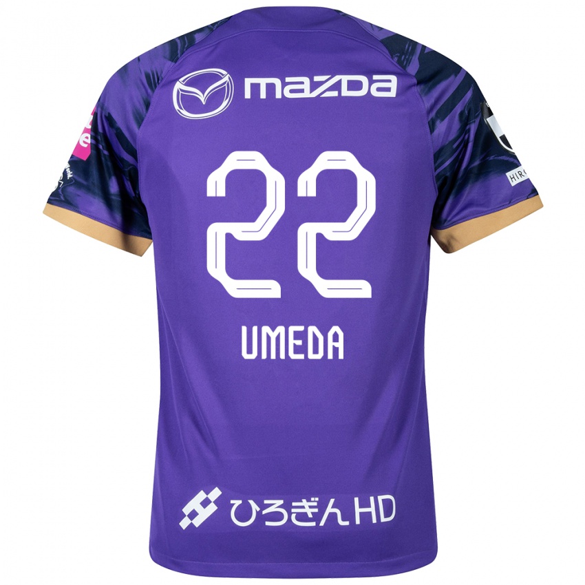 Dames Taiga Umeda #22 Paars Wit Thuisshirt Thuistenue 2024/25 T-Shirt België