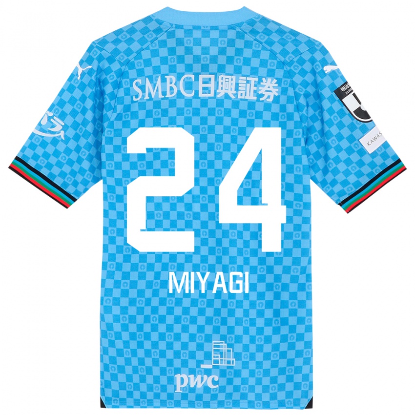 Dames Ten Miyagi #24 Azuur Blauw Thuisshirt Thuistenue 2024/25 T-Shirt België