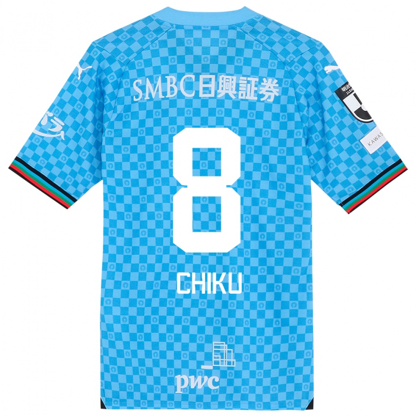 Dames Haruki Chiku #8 Azuur Blauw Thuisshirt Thuistenue 2024/25 T-Shirt België