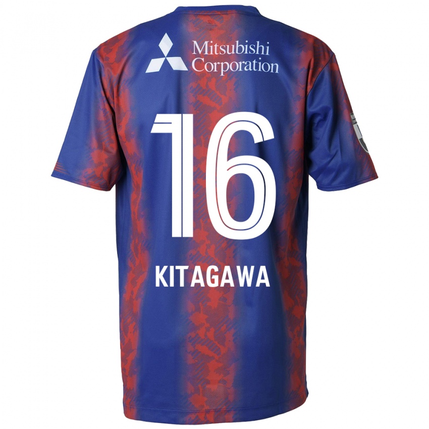 Dames Rento Kitagawa #16 Blauw Rood Thuisshirt Thuistenue 2024/25 T-Shirt België