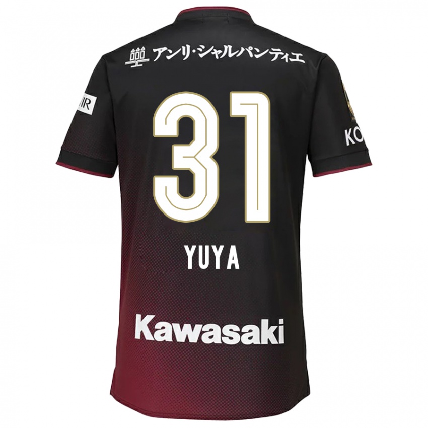 Damen Yuya Nakasaka #31 Schwarz Rot Heimtrikot Trikot 2024/25 T-Shirt Belgien