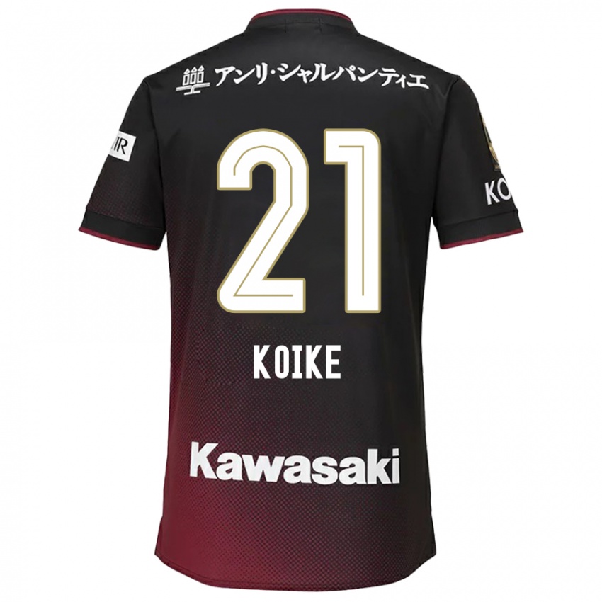 Damen Shusuke Koike #21 Schwarz Rot Heimtrikot Trikot 2024/25 T-Shirt Belgien