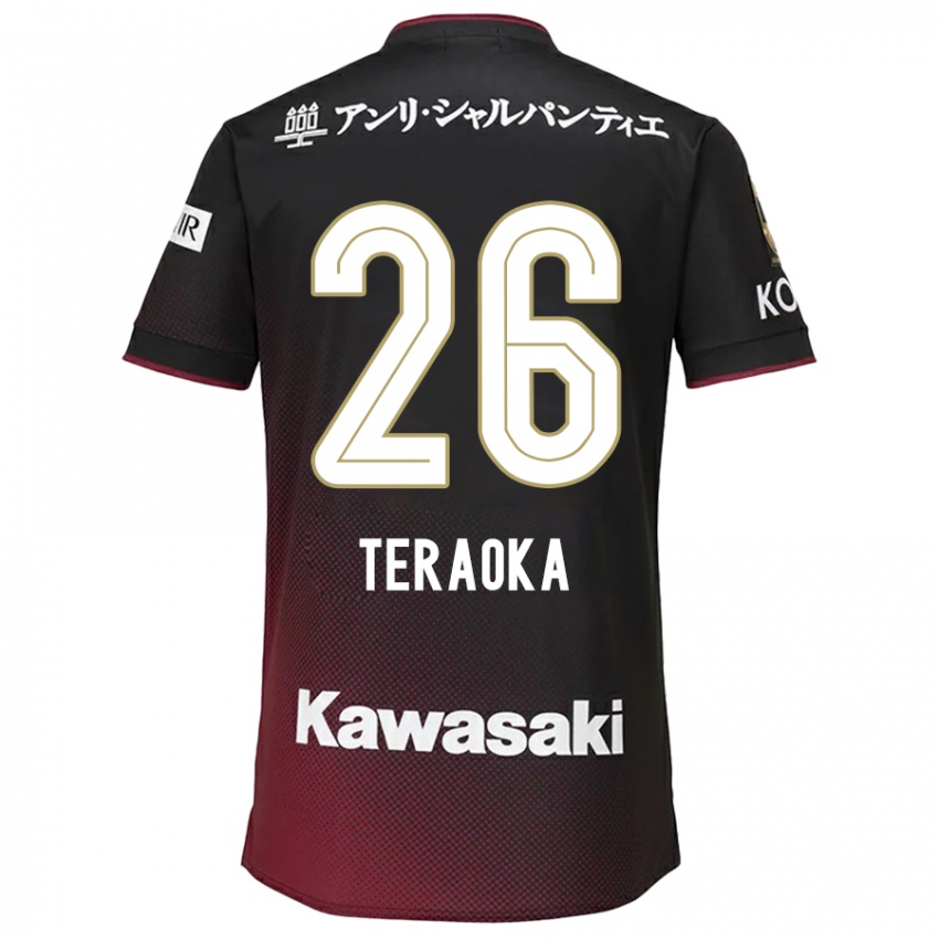 Damen Yuma Teraoka #26 Schwarz Rot Heimtrikot Trikot 2024/25 T-Shirt Belgien