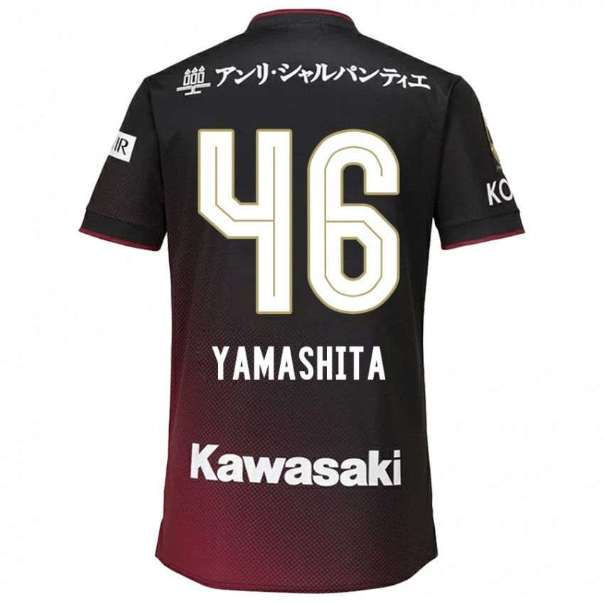 Damen Hiroto Yamashita #46 Schwarz Rot Heimtrikot Trikot 2024/25 T-Shirt Belgien