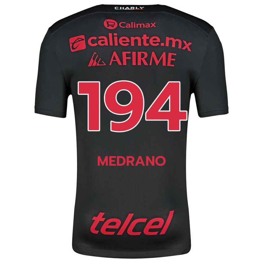 Femme Maillot Luis Medrano #194 Noir Rouge Tenues Domicile 2024/25 T-Shirt Belgique