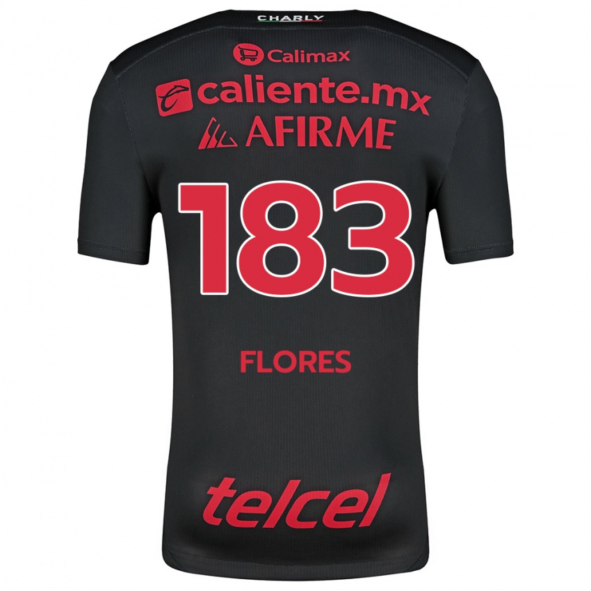 Femme Maillot Abraham Flores #183 Noir Rouge Tenues Domicile 2024/25 T-Shirt Belgique