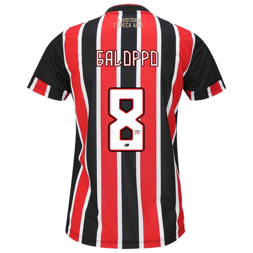 Dames Giuliano Galoppo #8 Zwart Rood Wit Uitshirt Uittenue 2024/25 T-Shirt België