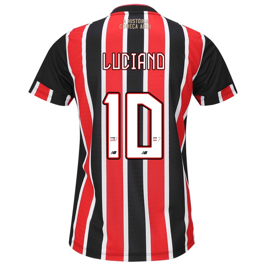 Dames Luciano #10 Zwart Rood Wit Uitshirt Uittenue 2024/25 T-Shirt België