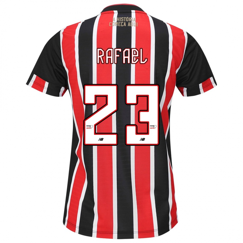 Dames Rafael #23 Zwart Rood Wit Uitshirt Uittenue 2024/25 T-Shirt België