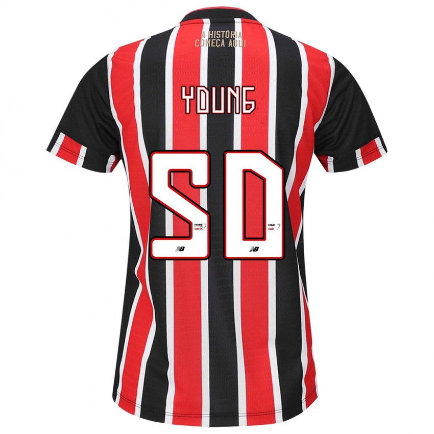 Dames Young #50 Zwart Rood Wit Uitshirt Uittenue 2024/25 T-Shirt België