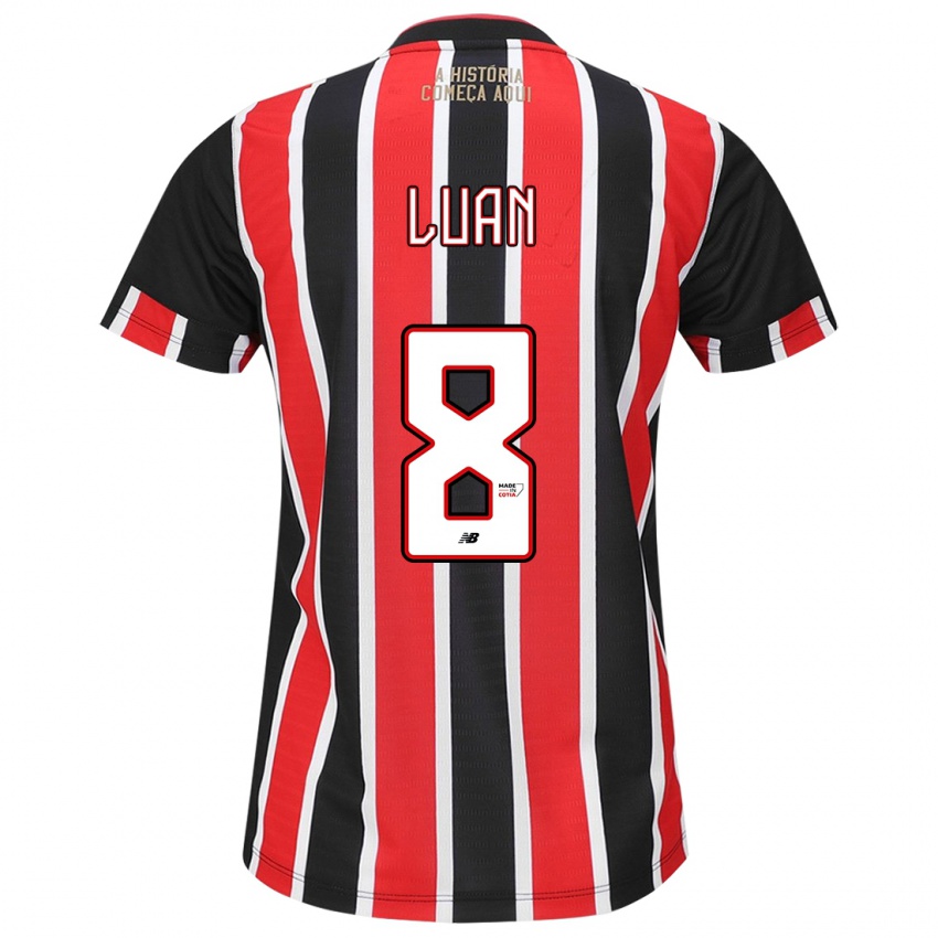 Dames Luan #8 Zwart Rood Wit Uitshirt Uittenue 2024/25 T-Shirt België