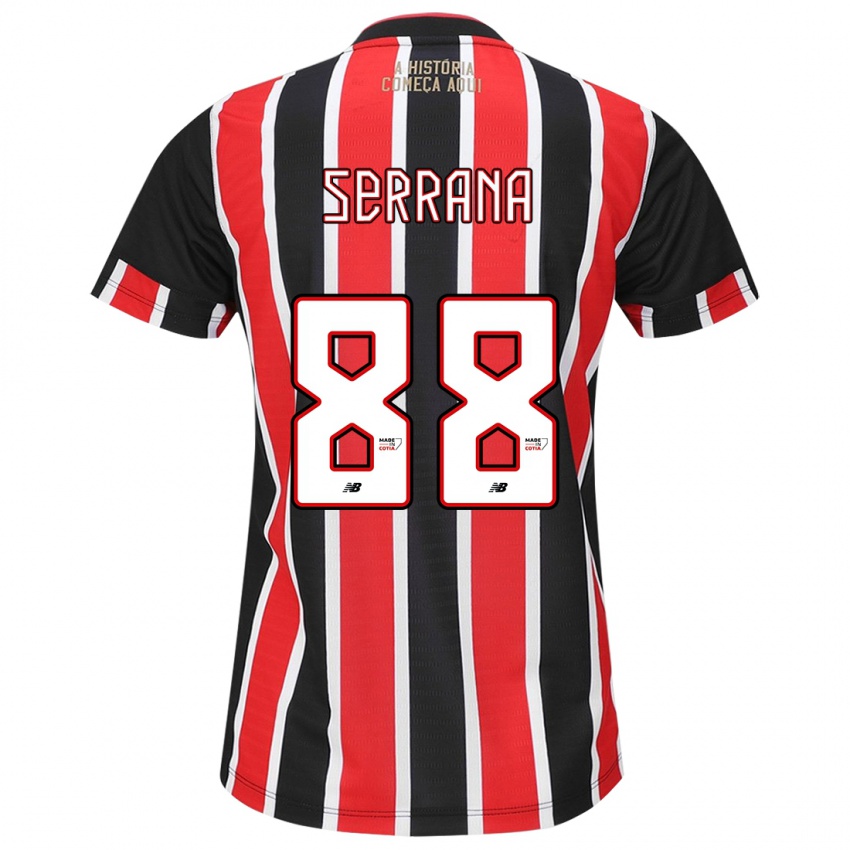 Dames Serrana #88 Zwart Rood Wit Uitshirt Uittenue 2024/25 T-Shirt België