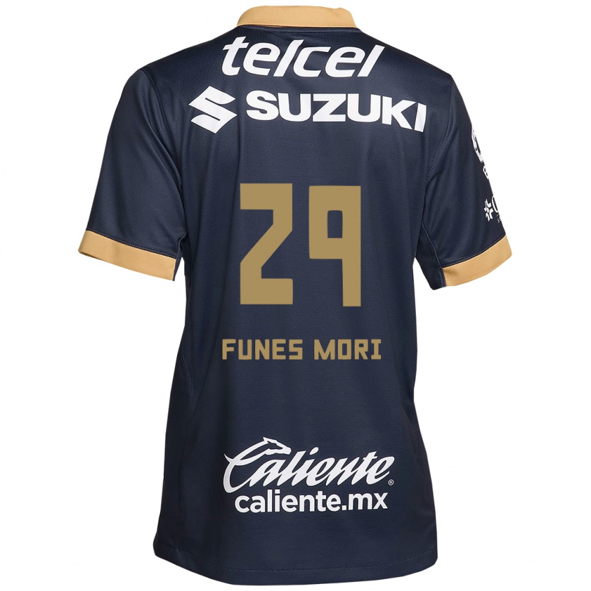 Damen Rogelio Funes Mori #29 Obsidian Gold Weiß Auswärtstrikot Trikot 2024/25 T-Shirt Belgien