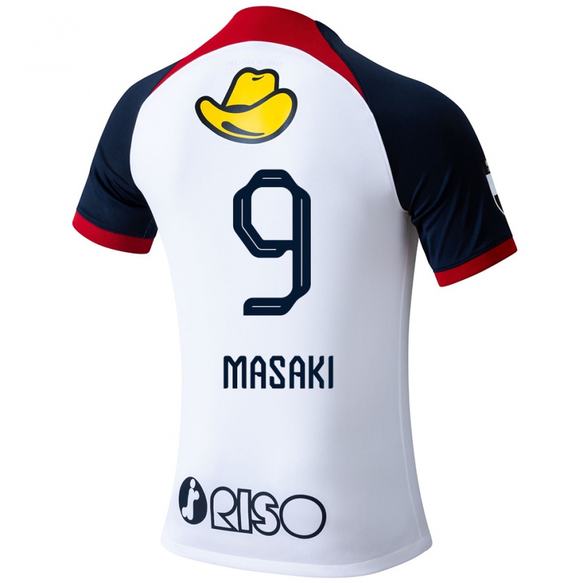 Dames Hiroto Masaki #9 Wit Blauw Rood Uitshirt Uittenue 2024/25 T-Shirt België