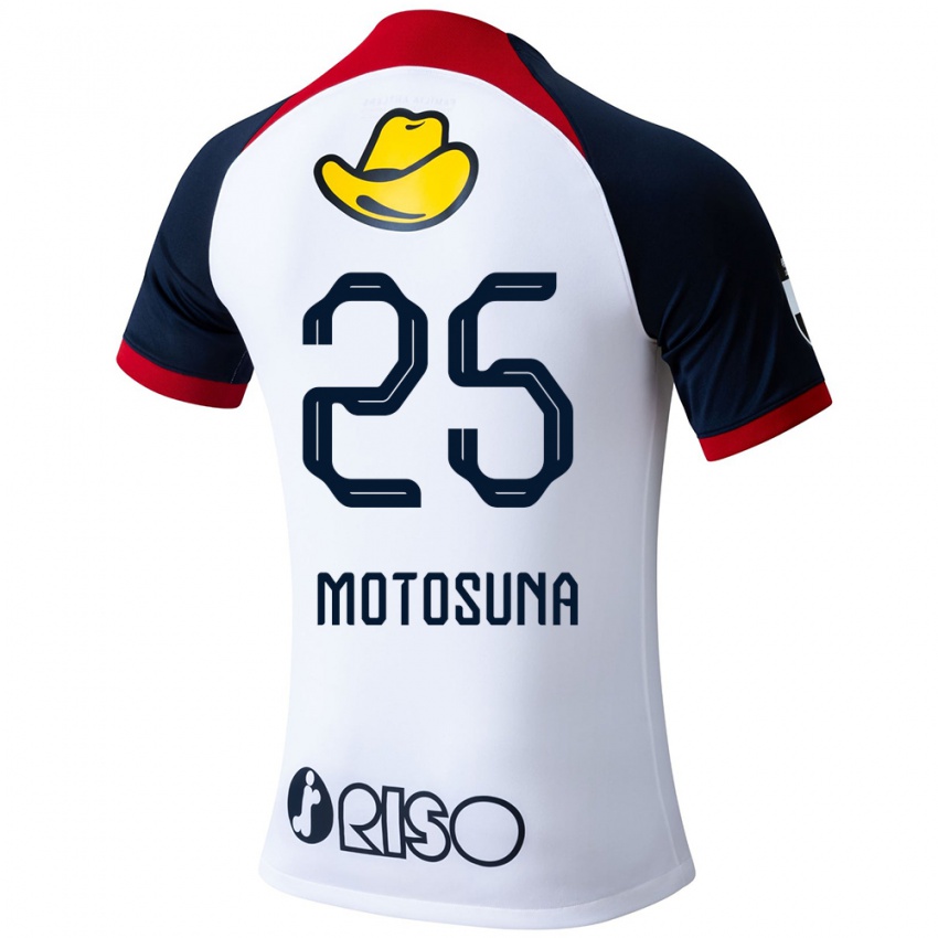 Dames Anthony Motosuna #25 Wit Blauw Rood Uitshirt Uittenue 2024/25 T-Shirt België