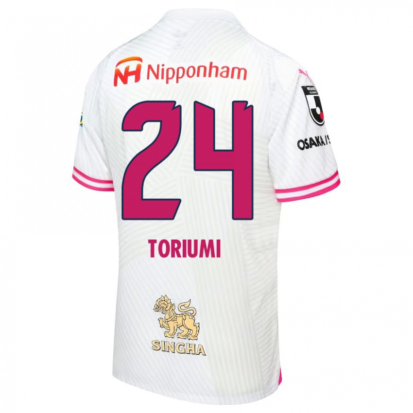 Dames Koji Toriumi #24 Wit Roze Uitshirt Uittenue 2024/25 T-Shirt België