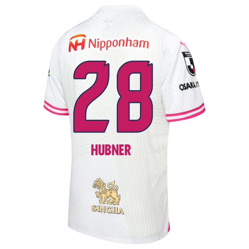 Dames Justin Hubner #28 Wit Roze Uitshirt Uittenue 2024/25 T-Shirt België