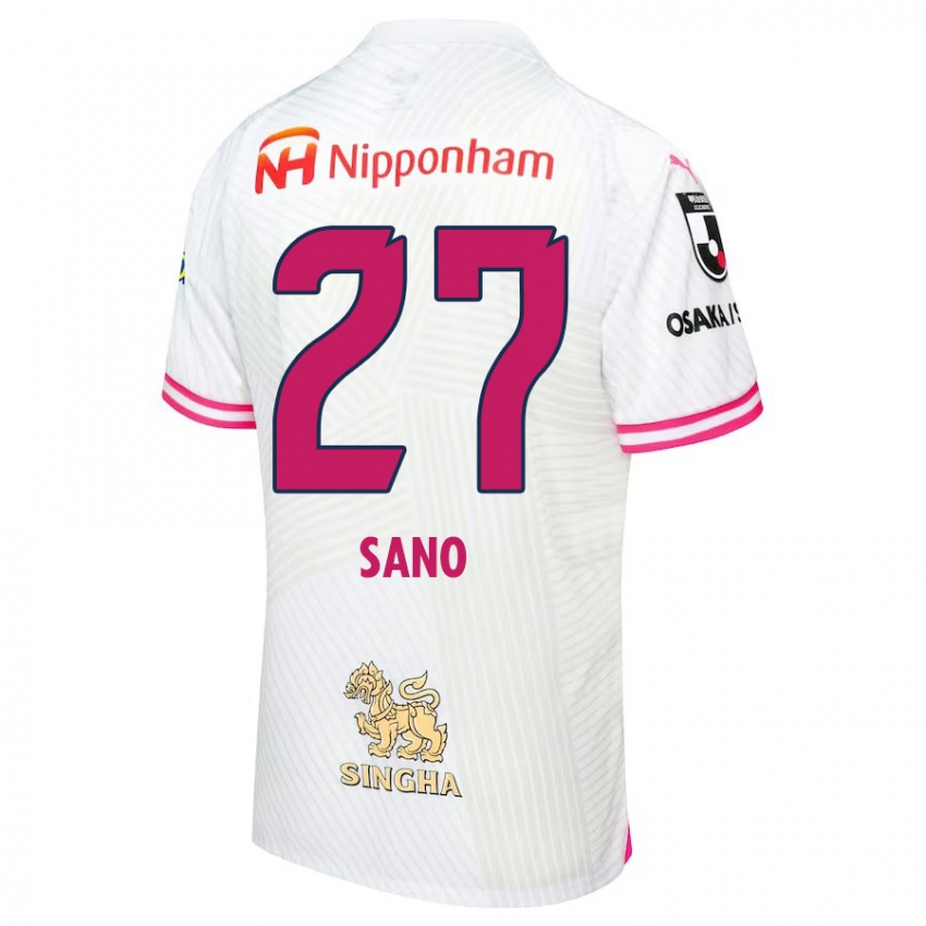 Dames Taiki Sano #27 Wit Roze Uitshirt Uittenue 2024/25 T-Shirt België