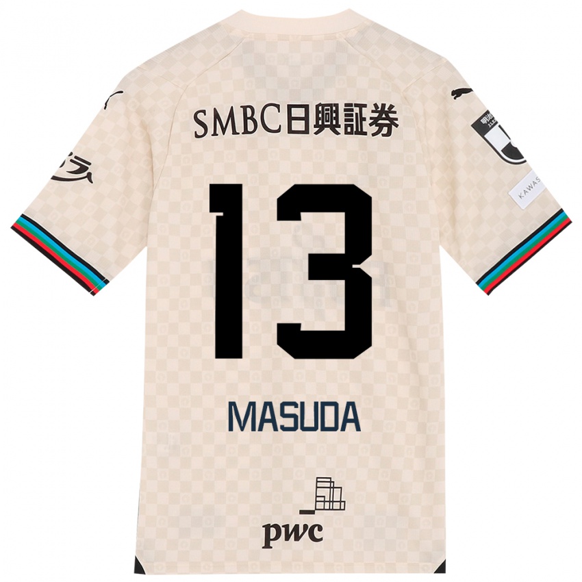 Dames Hinata Masuda #13 Wit Grijs Uitshirt Uittenue 2024/25 T-Shirt België