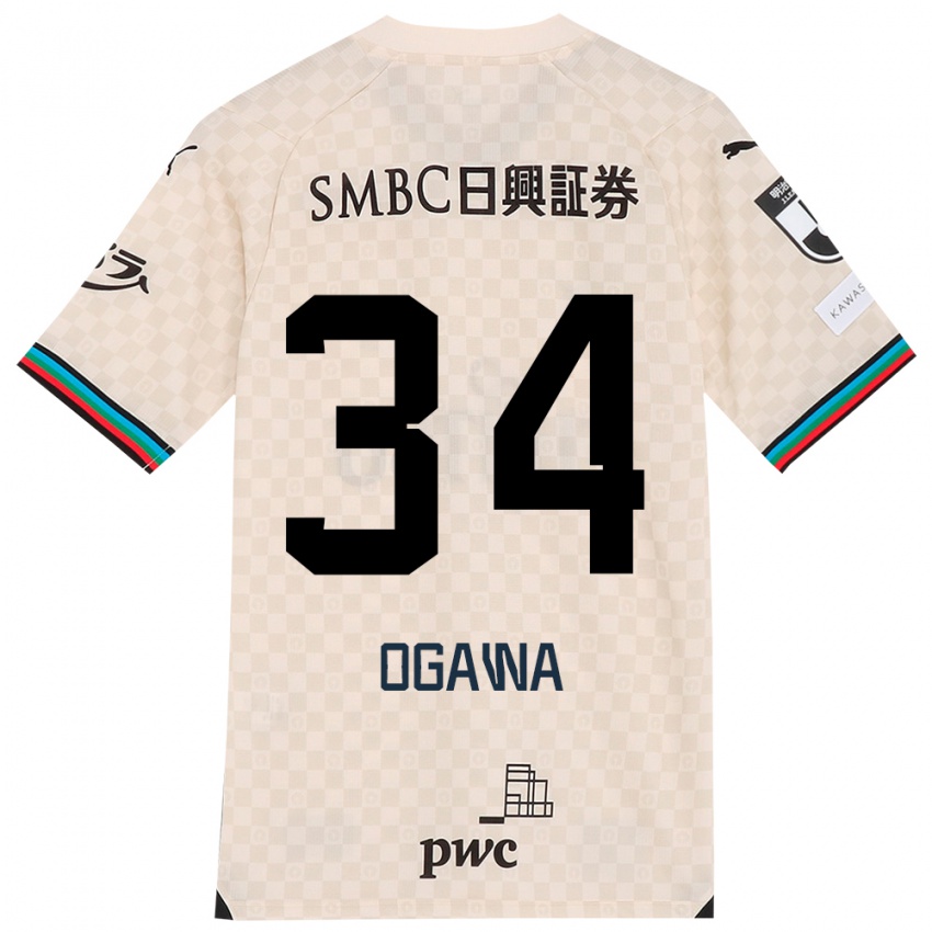 Dames Hiroto Ogawa #34 Wit Grijs Uitshirt Uittenue 2024/25 T-Shirt België