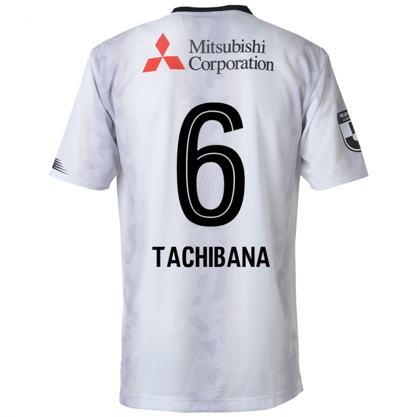 Dames Keigo Tachibana #6 Wit Zwart Uitshirt Uittenue 2024/25 T-Shirt België