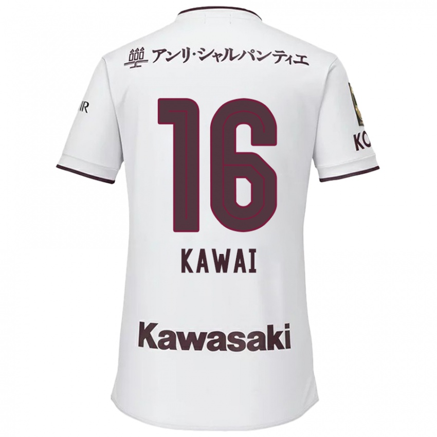 Damen Yuka Kawai #16 Weiß Rot Auswärtstrikot Trikot 2024/25 T-Shirt Belgien