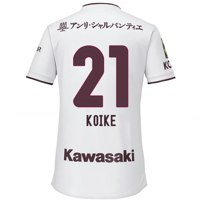 Damen Shusuke Koike #21 Weiß Rot Auswärtstrikot Trikot 2024/25 T-Shirt Belgien